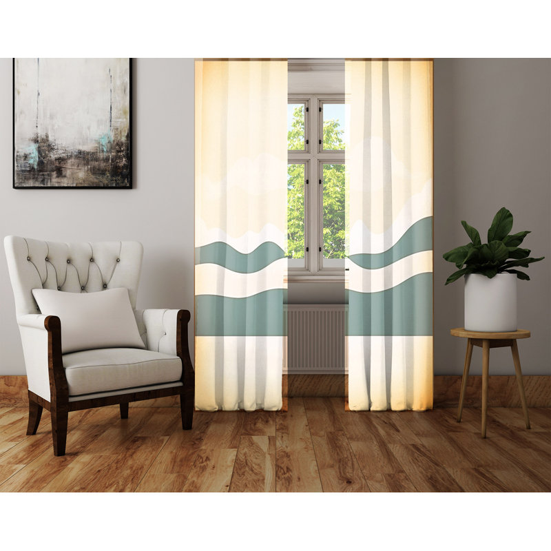 Paire de rideaux semi-transparents Besaraba, L 40 po x L 82 po