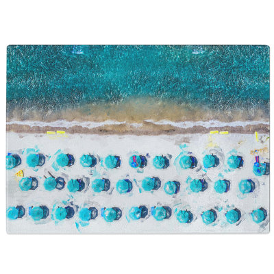 Tempered Glass on the Beach Chopping Board