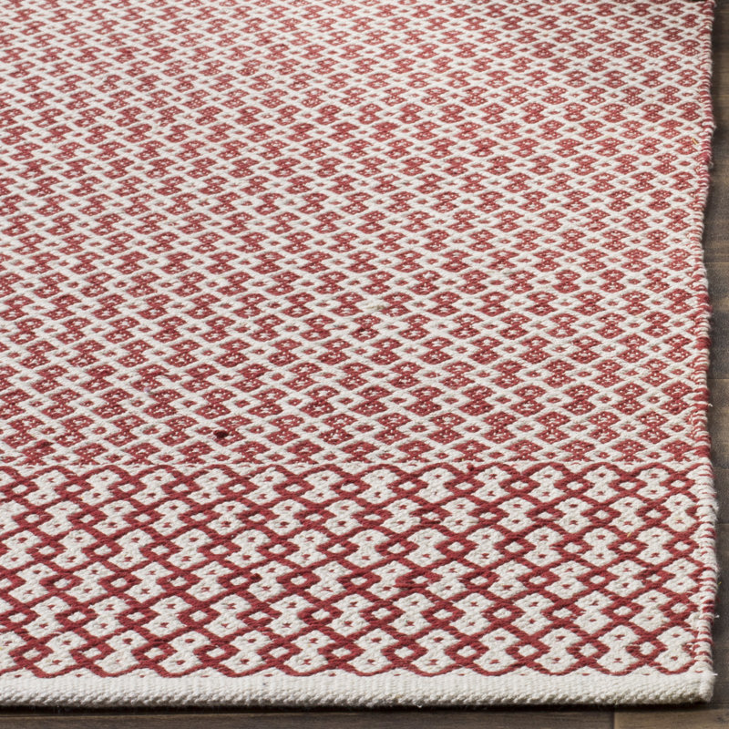 Melaina Geometric Hand-Woven Cotton Area Rug, Runner 2'3" x 10'