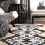 Tapis noir en laine noué à la main Bedfo-2005013060