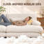 Canapé d'angle modulaire à combinaison libre, canapé en forme de U avec 2 poufs, tissu chenille pour un confort et un style ultimes