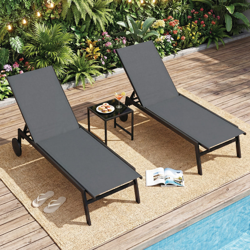 190cm Long Single Chaise, Grey