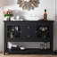 Buffet console, armoire multimédia avec tablettes réglables-1787565327
