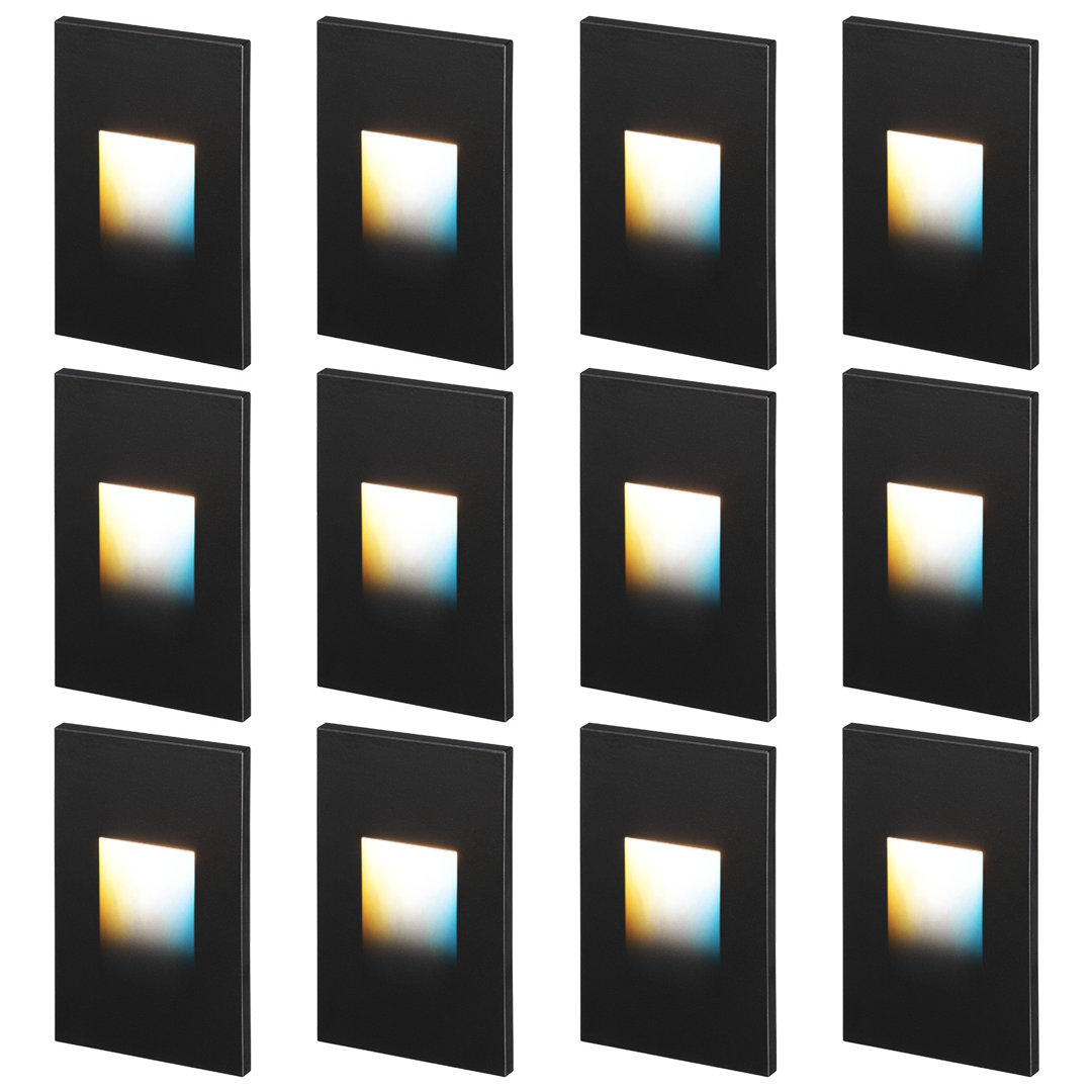 Integrated LED Deck Light Color Temperature Selectable for Indoor Outdoor (Set of 12) LEDVANS 