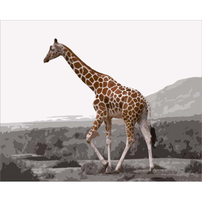 «Pop of Color Lone Giraffe» par Color Me Happy, art mural sur toile