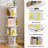 Jadeyn Rotating Bookshelf 4 Tier 360° Revolving Floor Standing Bookcase Corner Organizer Display-210833822