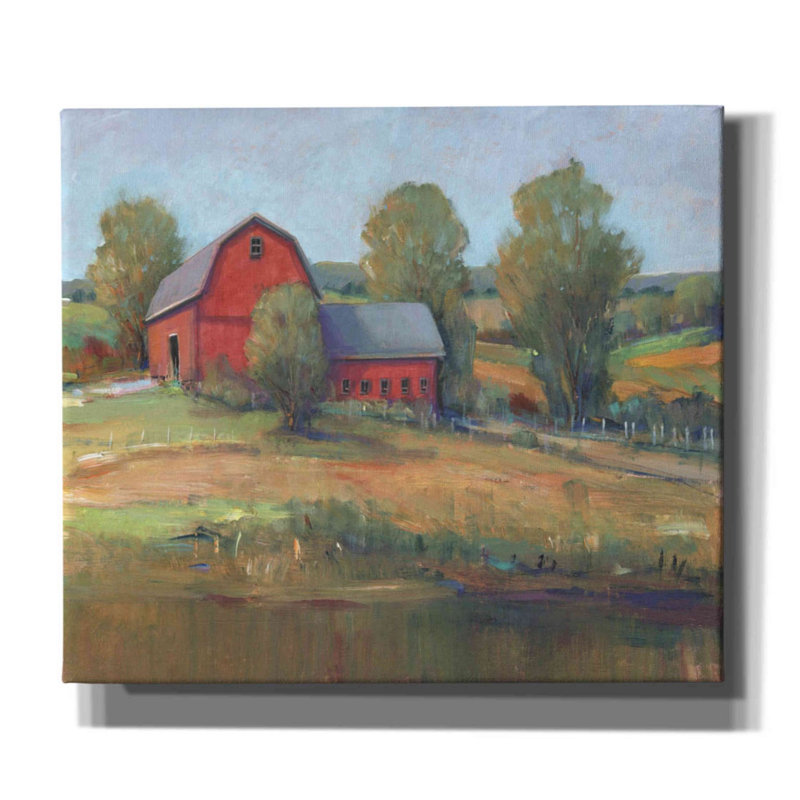 «Country Barn I» par Tim O'toole, art mural sur toile, H 26 po x l 30 po x P 1,5 po