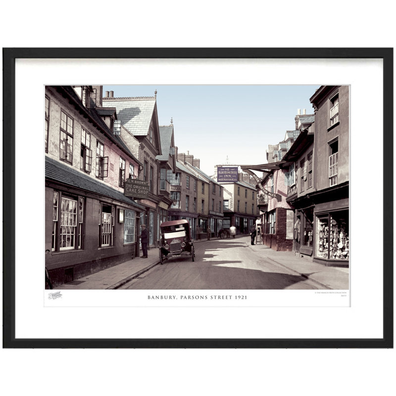 Banbury, Parsons Street 1921 by Francis Frith - Single Picture Frame Print, 40cm H x 50cm W x 2.3cm D