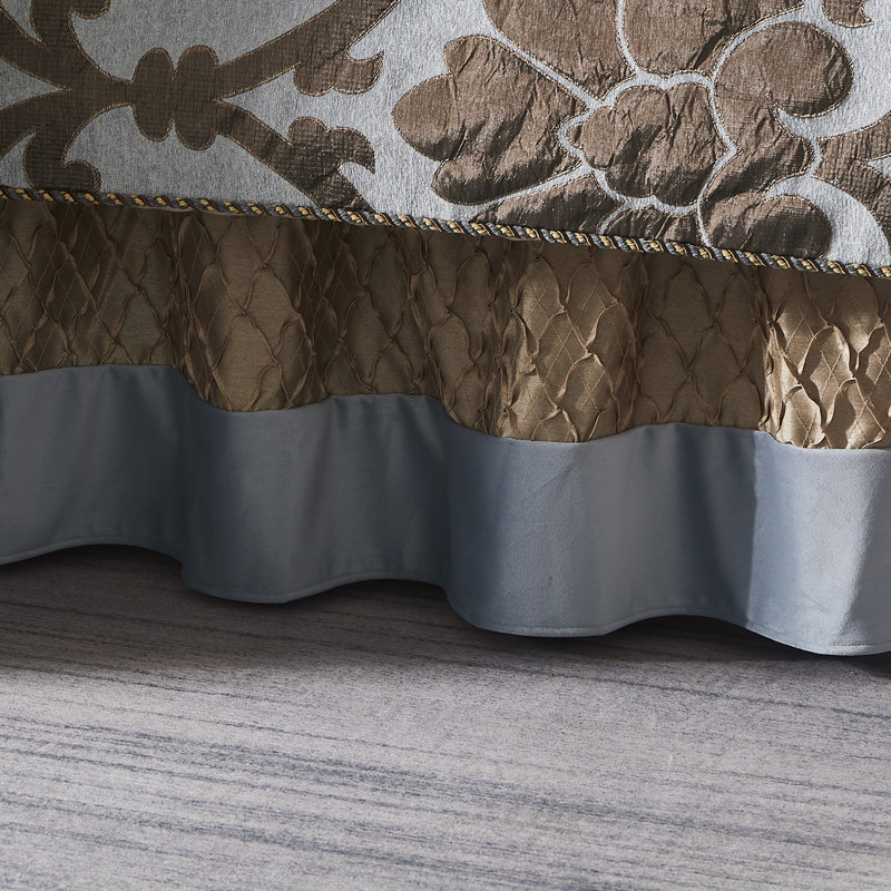 Oxford Cal Kg 2 Tone Gathered Bed Skirt, California King