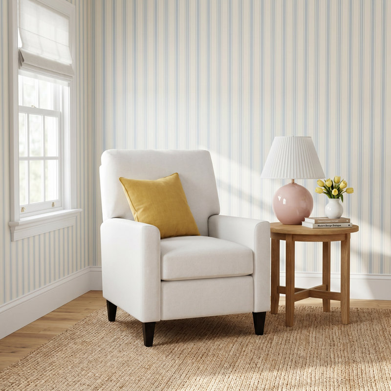 Nikki Upholstered Pushback Recliner, Macarena Beige