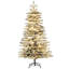 Arbre de Noël enneigé 6,5 pi avec 400 lumières DEL et 990 branches, installation facile et éclairage polyvalent