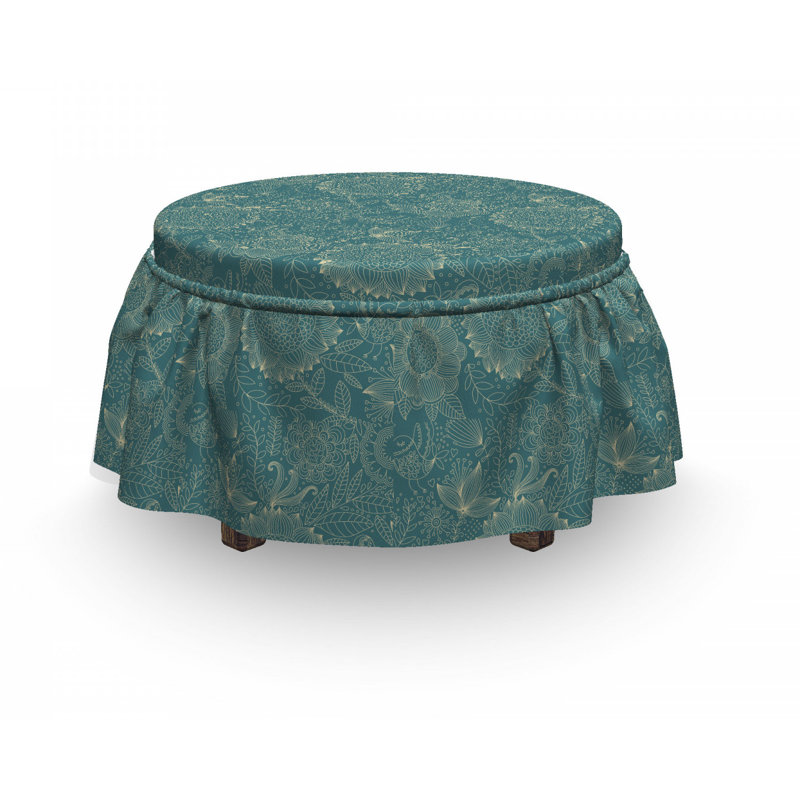 Housse pour repose-pieds art floral nostalgique