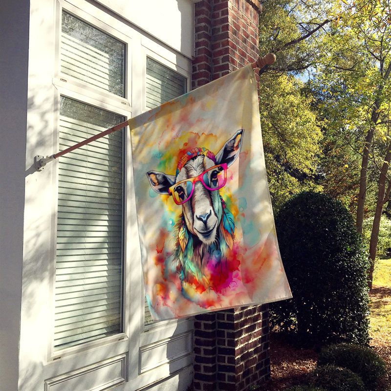 Drapeau de maison de chèvre hippie