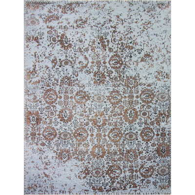 Floral Area Rug in Brown