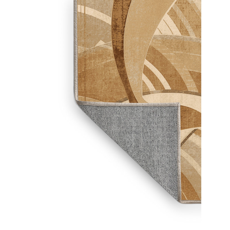 Tapis art déco lavable à la machine osckar Dolphin - beige, 8 x 10