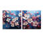 «Blue and Pink Dogwood Blossoms II» - ensemble de 2 peintures murales en acrylique-1968252695