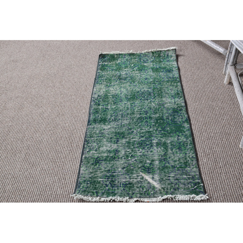 Handmade Green Overdyed Oushak Antique Rug - Ideal Gift for Home Decor Enthusiasts