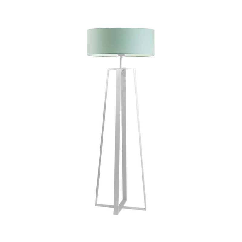 Arnessa 158cm Traditional Floor Lamp, Mint, White