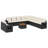Vidaxl Garden Sofa Set Black, Cream White