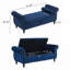 Banc de rangement en velours avec accoudoirs-136170835