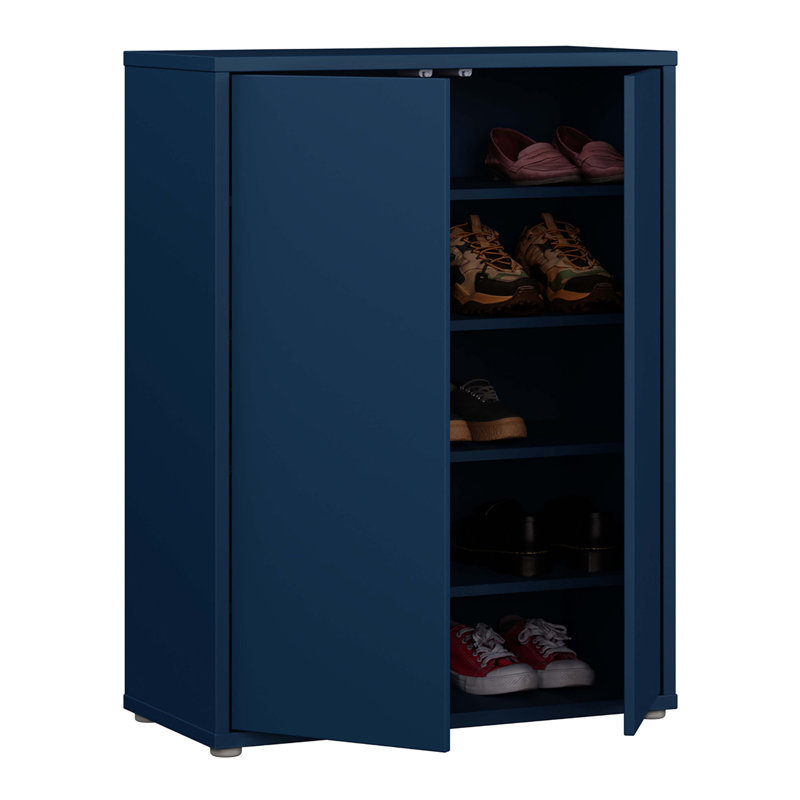 Chadwic 14 Pair Shoe Storage Cabinet, Blue