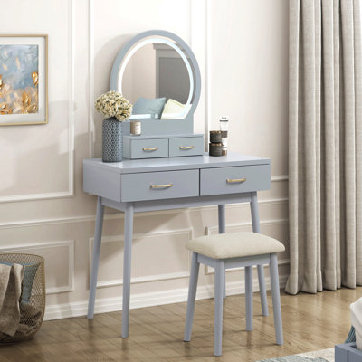 Magnifique meuble-lavabo avec miroir et tabouret