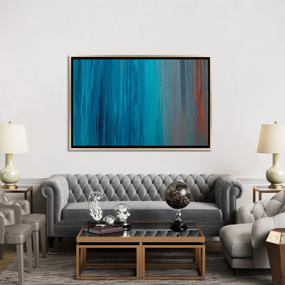 Drenched in Teal II - Wall Art Print - Framed Canvas