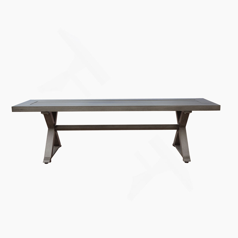 Modern Outdoor Aluminum Dining Bench