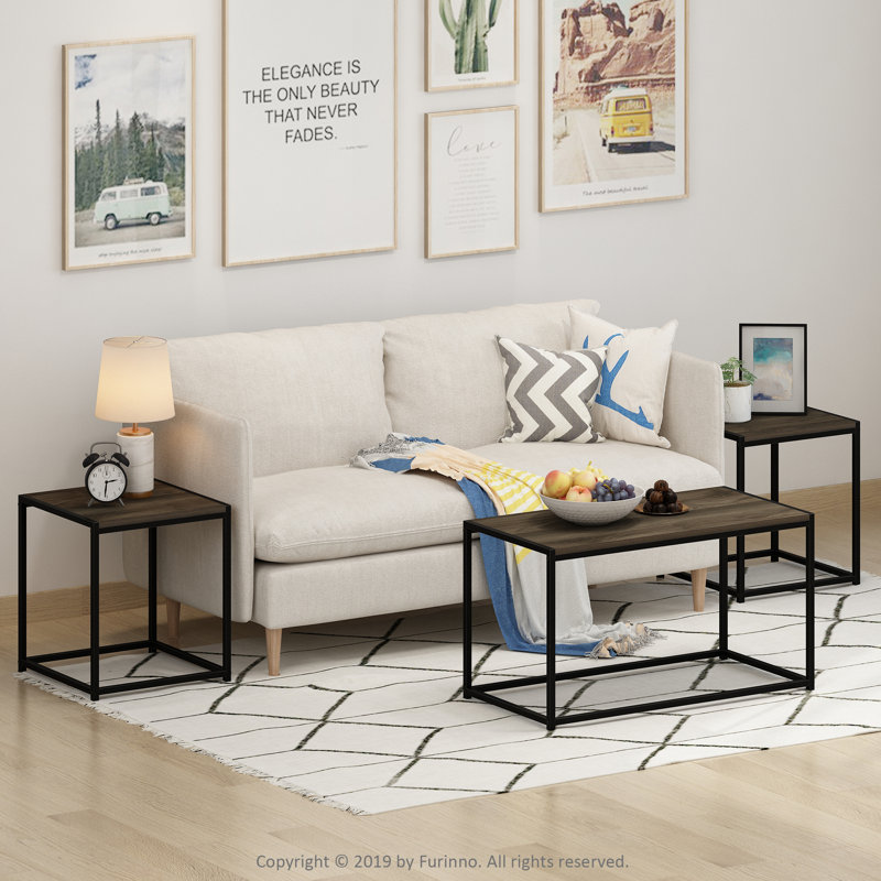 3 - Piece Living Room Table Set, Columbia Walnut