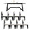 French vintage simple rectangular dining table set