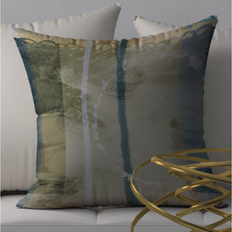 Abstract Throw Pillow, 18" H x 18" W
