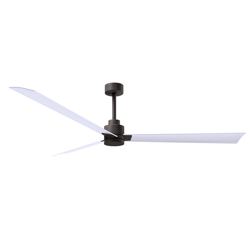 Alessandra 72'' Ceiling Fan, Textured Bronze, Matte White