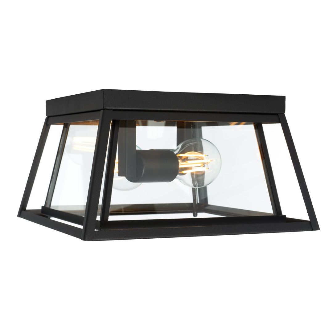 Rydler Black 1 - Bulb Outdoor Flush Mount Safavieh