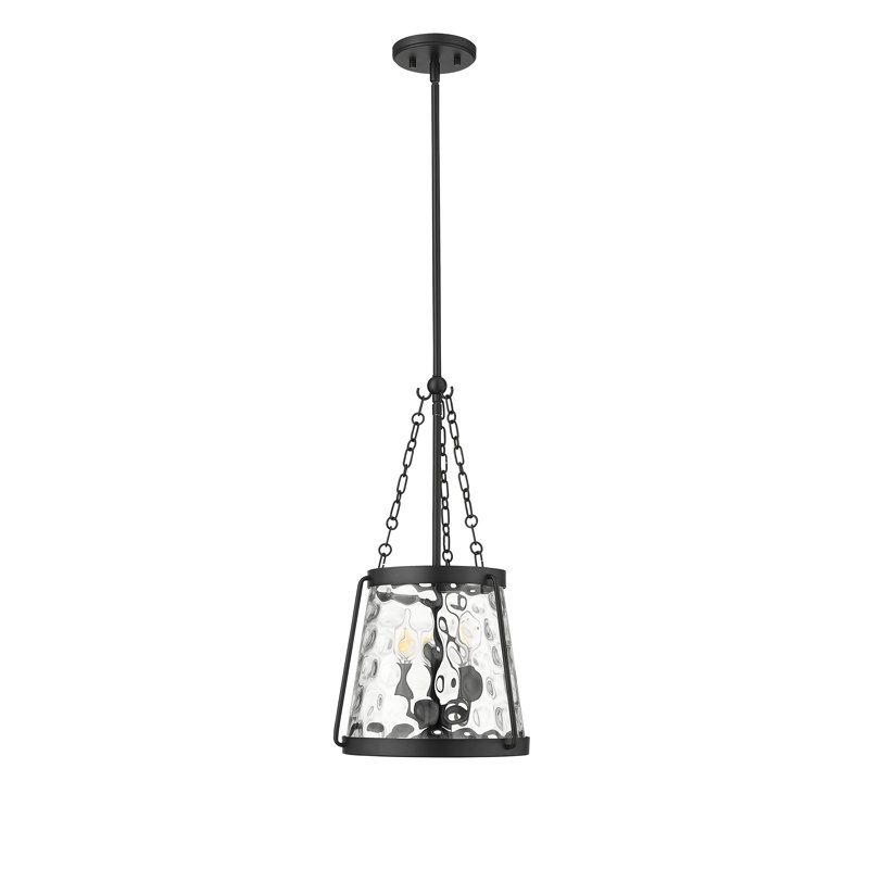 Luminaire suspendu conique à 3 lumières Kaiona, Noir mat