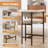 PU Leather Upholstered Adjusatble Seat Height Swivel Barstools（Set Of 3）-120257683-120257687