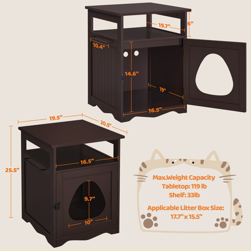 Table de bout pour litière Hartlyn, Espresso