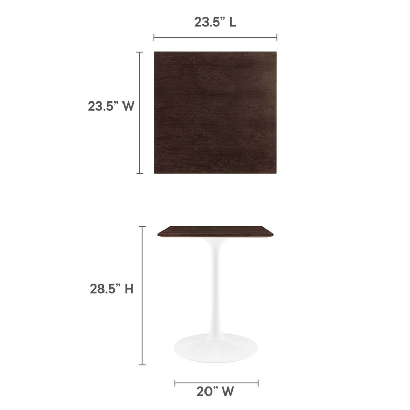 Table de salle à manger Lippa, Cerise noyer