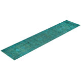 Overdyed One-of-a-Kind 2' 7" X 12' 2" Hand Knotted Area Rug