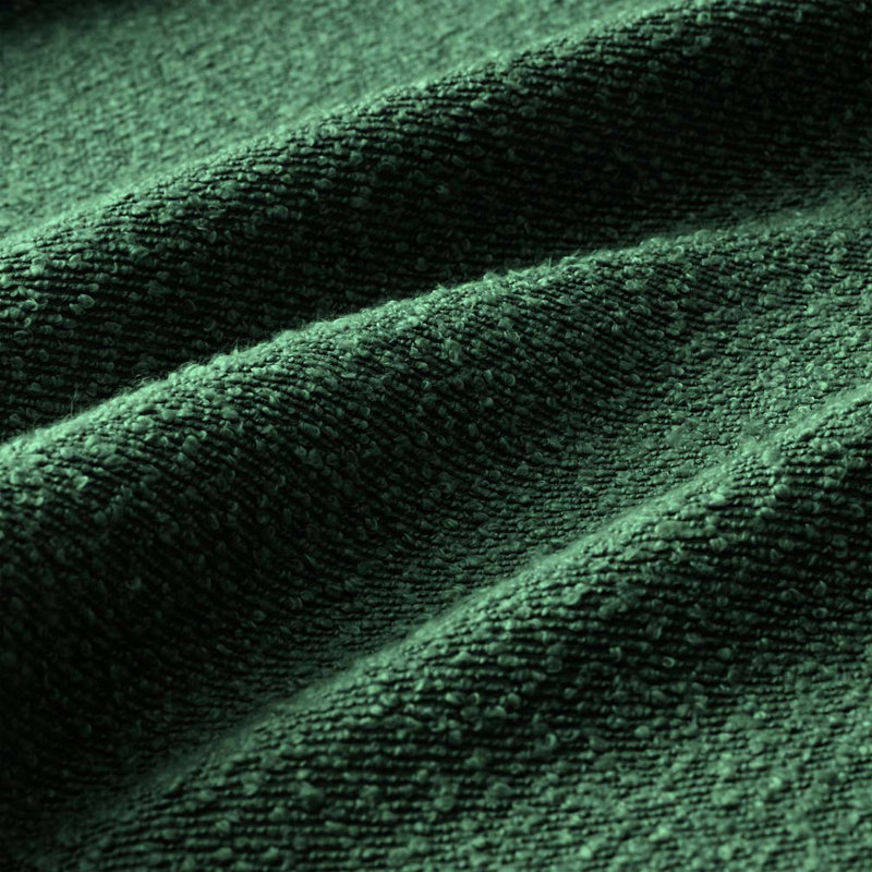 Repose-pieds capitonné Boucle, Vert