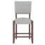 Ensemble de 4 tabourets de bar de style Mid-Century de 40,4 po avec dossier et tabourets revêtus de lin avec pieds en bois massif pour la salle à manger de l'îlot de cuisine (chaises 4 pièces)-2090522877