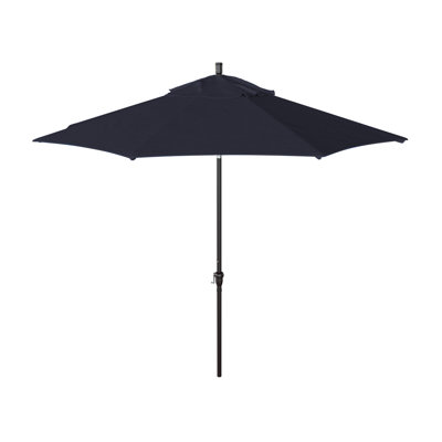 Camry 9-Foot Bronze Aluminum Market Patio Umbrella With Crank Lift And Autotilt In Sunbrella®