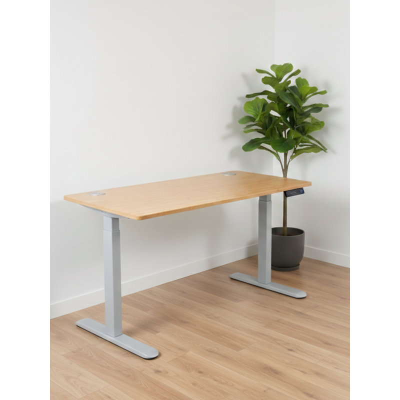 Bureau debout en bambou Caravel, gris