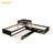 Twin Size L Shape Platform Bed Frame With Trundle, Rawers And Built-In Table-61833281