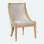 Chaise rembourrée avec garniture cloutée