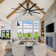 96" Ceiling Fan with LED Light and Remote Control Black