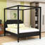 Lit plateforme à baldaquin en bois avec tête de lit-2069348486-2069348484