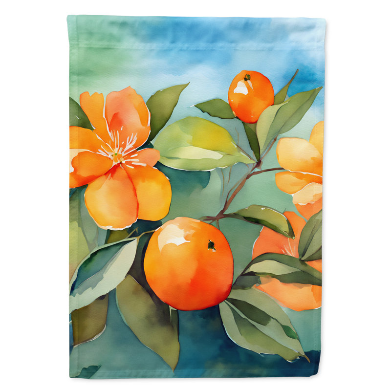 Floride, fleur d'oranger en aquarelle, drapeau de jardin
