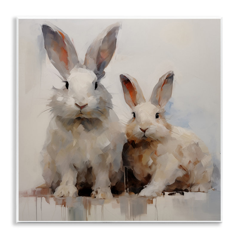  "Fluffy Spring Rabbits", art mural par Arlington Prints