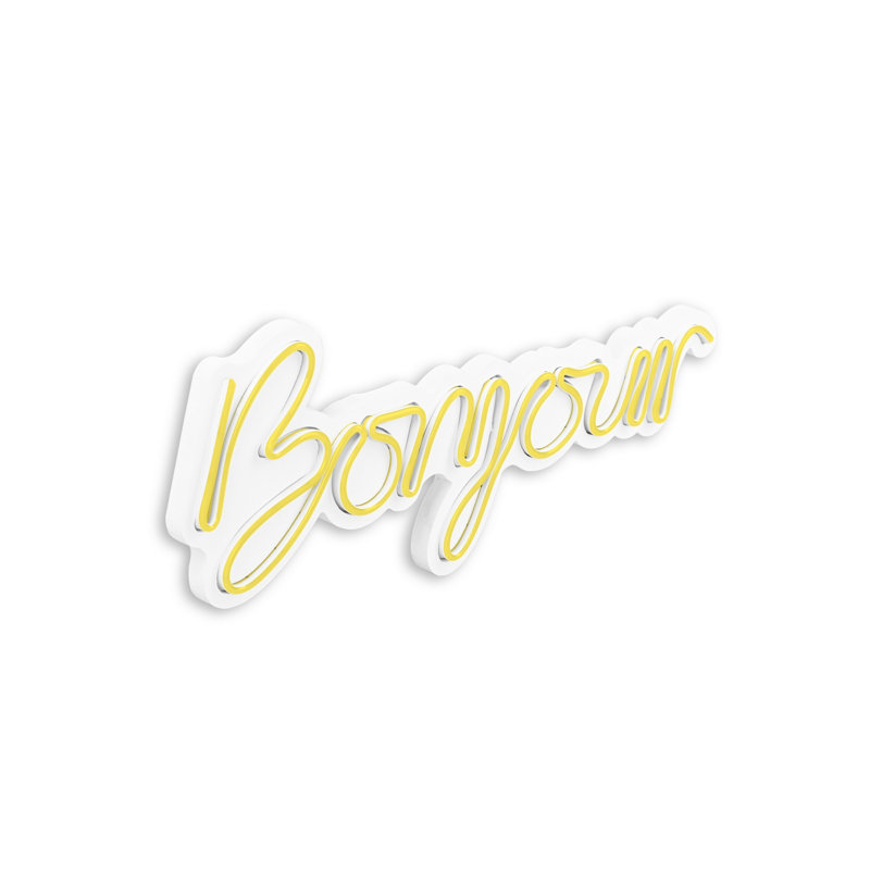 Bande lumineuse néon flexible à DEL, jaune, 16,9 x 7,5 x 0,8 pouces | IP67 imperméable, gabarit en mousse de PVC | 12V DC, 36W Max, 350 lumens, 4200K | Parfait pour l'éclairage décoratif intérieur et extérieur, installation facile