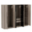 Rangement pour garde-robe en bois 6 portes pour la chambre à coucher, avec 2 tiroirs à l'intérieur